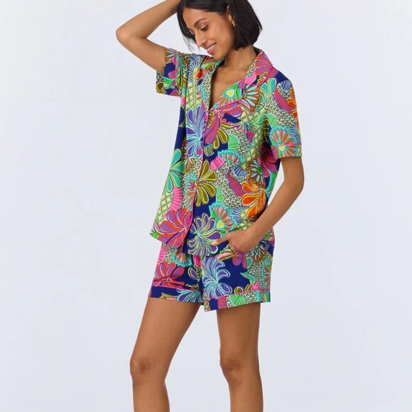 Trina Turk Other - TRINA TURK x BedHead Shorty PJ Set - Zanzibar Stretch Jersey Size S